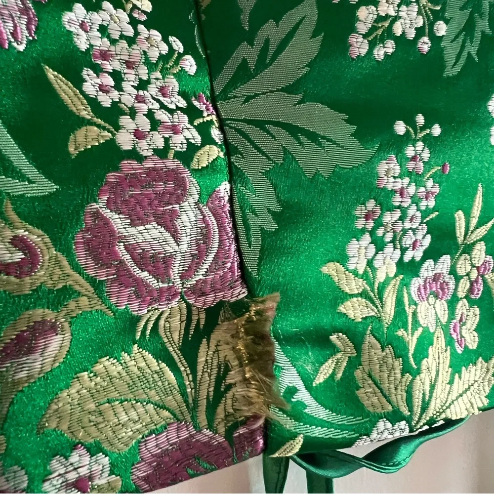 Sweetly Chic Green Floral Jacquard Two-Piece Mini Dress - Picture 12 of 14